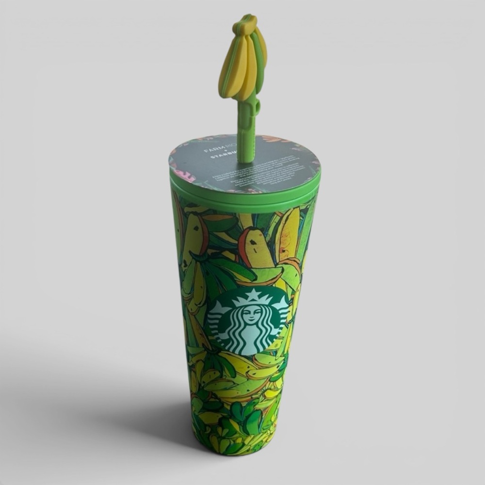 Farm Rio time Starbucks, siren, tropical, tall, Tumblr 24 ounce new with straw